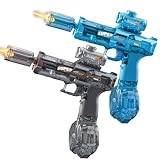 2 Pack Electric Water Gun with LED Light, Rechargeable Battery,Water Blaster Squirt...