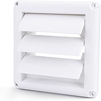 Vista 1 de Cubierta de ventilación con rejillas de 4 pulgadas para evitar que las aves aniden piezas de repuesto para secadora exterior, cubierta