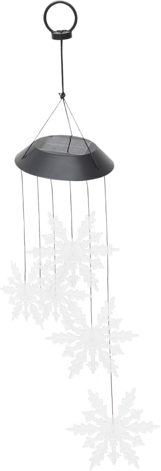 Solar Led Wind Chime Light Changing Outdoor Hanging Decoration for Garden Patio and Solar Powered Hours of Illumination Unique for Holidays