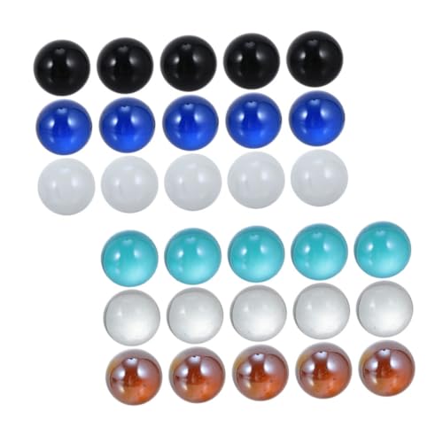 CORHAD 30pcs Glass Marbles for Fish Tank Greenery Balls Decorative Spheres Plant Glass Marbles for Aquarium Decor