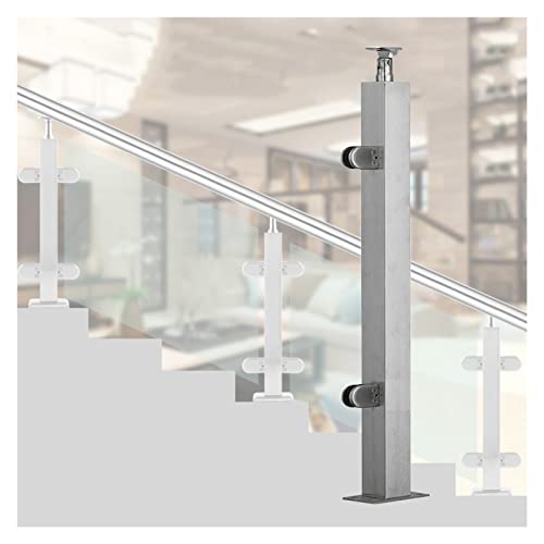 Balaustrada gris de acero inoxidable compatible con paneles acrílicos y madera 2