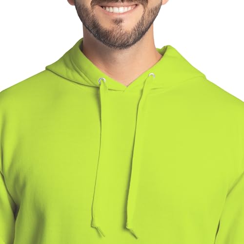 Fruit of the Loom Men's Eversoft Fleece Sweatshirts & Hoodies, Pullover-Safety Green, XX-Large