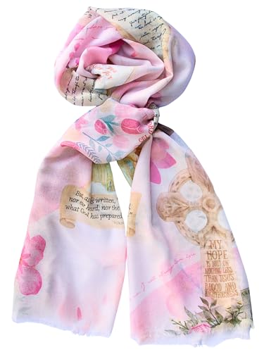 Hope Sentimental Scripture Scarf – 35x70 Large, Soft Lightweight Christian