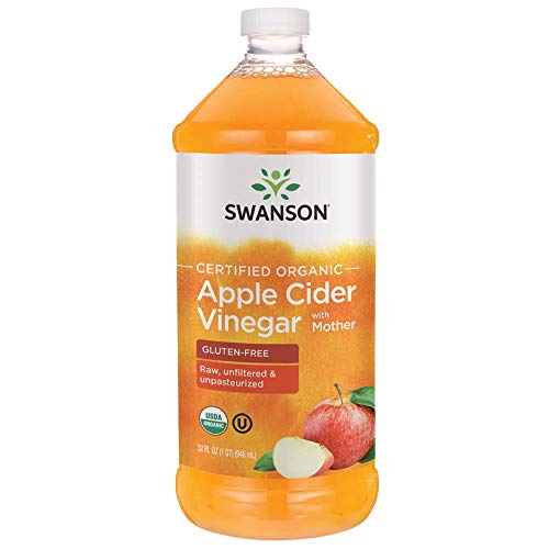 Swanson Certified Organic Apple Cider Vinegar with Mother 32 fl Ounce (1 qt) (946 ml) Liquid