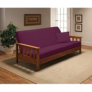 Madison Stretch Jersey Futon Slipcover Purple