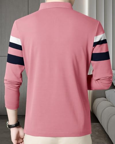 Image of Noble Monk Men's Polycotton Regular Fit Full Sleeves Polo T-Shirt