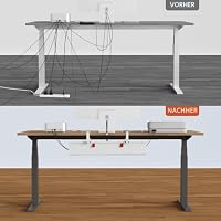 Univivi Kabelkanal Schreibtisch Ohne Bohren, 70 cm Kabelmanagement Weiß – Ansicht 7