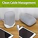 2 Pack Wall Mount Compatible with Google Nest Audio Speaker,Built in Cord Management Easy Install,Stable Stand Google Nest Audio Smart Speaker Holder Accessories for Space-Saving, White