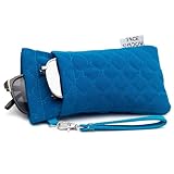 Face Shadow Étui à Lunettes Souple de Soleil pour 2 Lunettes avec Chiffon de Nettoyage, Ultra Léger et Portable pour Femme Homme