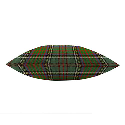 Mugod Plaid Checker Throw Pillow Cover Classic Tartan Check Checkered Red Green Black White Decorative Cotton Linen Square Cushion Covers Standard Pillowcase Couch Sofa Bed Men/Women 18X18 Inch #TOP2