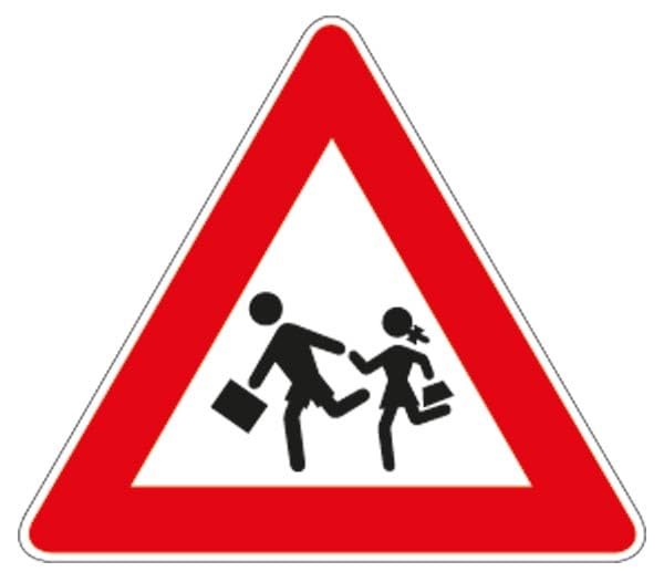 GLOBAL CARTELLO IN LAMIERA SCATOLATA TRIANGOLO lato 90cm - BAMBINI - SEGNALE CATARIFRAGENTE CLASSE 1 O 2 (a nido d'ape) (Classe 1)