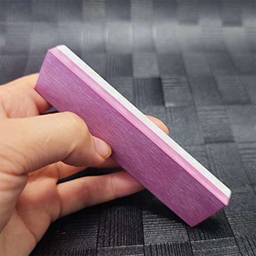 Cbright 1Pc Sharpening Stone Dual Sided 3000-4000#/8000-10000# Combination Pocket-Size Whetstone, Fine Grinding And Polishing Ruby Stone And Agate Stone (100X25X10Mm) #TOP4