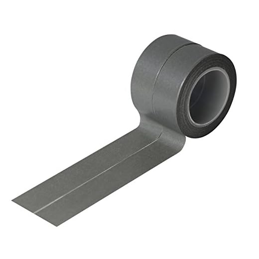 UOOOM 2 Rouleaux 10m x 15mm Washi Tape Ruban Adhésif Papier Décoratif Masking Tape Scrapbooking (Gris)