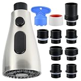 Replacement Kitchen Faucet Head for WEWE-FORIOUS-Qomolangma-VFAUOSIT-BASDEHEN-WOWOW-VCCUCINE Pull Out/Down Kitchen Sink Faucet, 3 Spray Function,Brushed Nickel