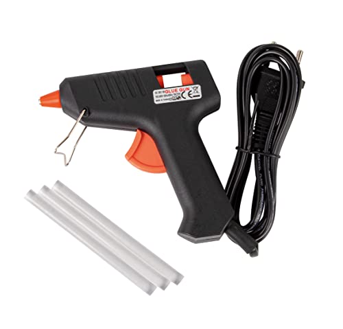 RAYHER 3336300 Mini Hot Melt Glue Gun 11 x 11 cm, Black Plastic, Red, 20.5 x 13.5 x 5.5 cm