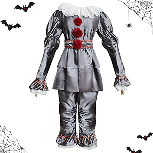 Lecerrot Pennywise Costume, Halloween Effrayant Clown Femmes Hommes Costume, Costume d'halloween Pennywise pour Adulte, Halloween Carnaval Fête Horreur Costume Jeu De Rôle Et Carnaval Cosplay Cover