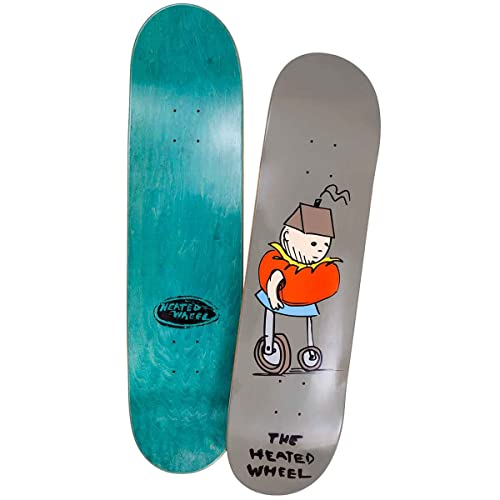 The Heated Wheel People Mover Skateboard Deck Charcoal 8.0