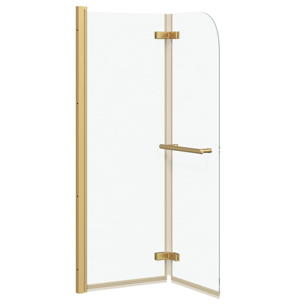 Genérico Enclosure de Ducha Dorado 95 x 140 cm Vidrio y Aluminio,Bricolaje,Fontanería,Piezas y Herramientas para componentes de fontanería,Artículos de Ducha,Puertas de Ducha,Oro,42018540