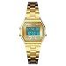 Produktbild TONSHEN Damen und Mädchen Luxus Fashion Uhren Edelstahl LED Elektronik Alarm Stoppuhr Digitaluhr Multifunktional Outdoor Sportuhr (Gold)