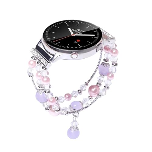 YUNYUN678 1PCS Strap for Galaxy Active 2 Strap 44 mm 40 mm Beads Jewelry 20 mm Women's Bracelet for Gear Sport GT 42 mm, For Gear S2 classic, Acetate, No Gemstone