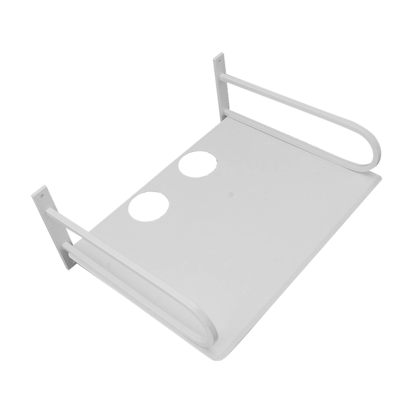 Syrisora ​​Mensola per Proiettore a Parete Mensola per Proiettore Galleggiante in Alluminio per Router TV Box Lettore Dvd Cable Box (Bianco)