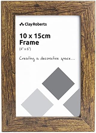 Clay Roberts Photo Picture Frame 6 x 4, White, Freestanding and Wall Mountable, 10 x 15 cm, 6x4" Picture Frames