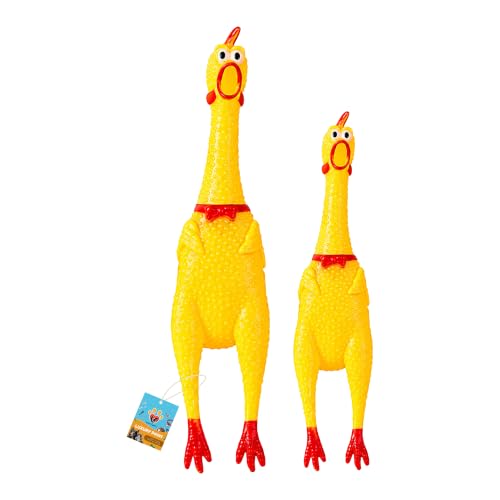 Image of Hen Chicken Squeaky Dog Toy - Medium & Large Combo Pack of 2