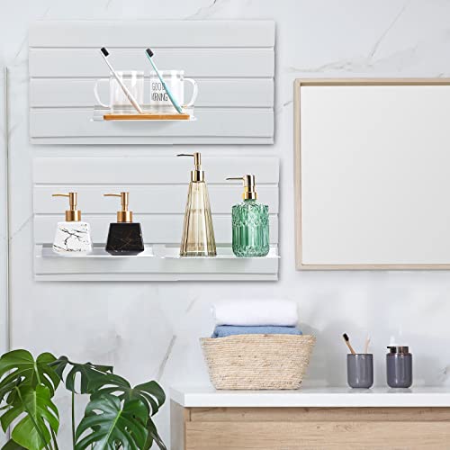 45 Pack Slatwall Shelves Hanging Slatwall Accessories Clear Wall Shelves Shoe Shelves For Wall Retail Display Shelves Slatwall Shoe Shelf For Home Shoe Stores Boutiques Supplies, 4.5 X 10 Inches #TOP4