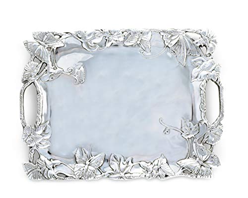 Arthur Court Designs Aluminum Butterfly Clutch Tray 18.5 Inch X 13.75 Inch #TOP4