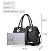 FANDARE Damen Handtasche Umhängetasche Frauen Schulterbeutel Shopper Tote Reise Henkeltasche Schulterriemen Abendtasche Citytasche Wasserdicht PU Leder Schwarz B #3