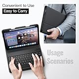 JETech Keyboard Case for iPad (A16) 11th/10th Generation (2025/2022) with Pencil Holder, Magnetic Detachable Bluetooth Wireless Keyboard, Soft TPU Back Stand Cover (Black) - Image 6