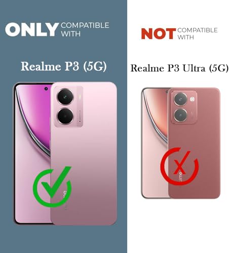 Image of Jkobi Back Cover Case for Realme P3 (Ultimate Shockproof Bumpers | Anti Yellow | Hybrid PC | Black)