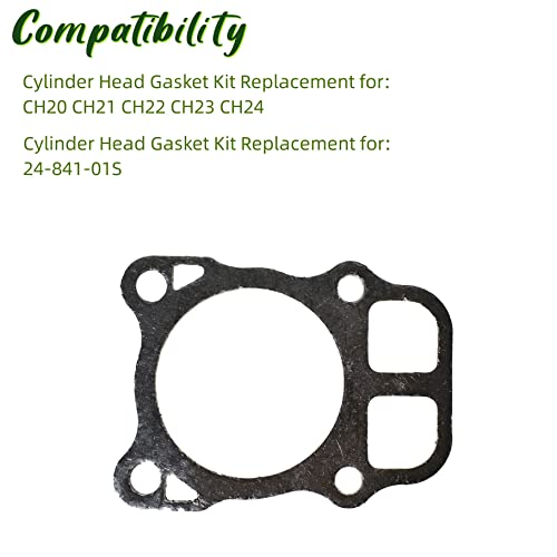 Image of 24-841-01S 24-041-08S Lawn Mower Head Gasket Kit Replacement for Kohler CH22 CH23 CH24 CH21 25HP Engines 24-041-02S 2484101S