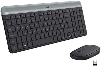 Logitech MK470 Slim bezprzewodowa kombinacja klawiatury i myszy, QWERTZ niemiecki układ - czarny