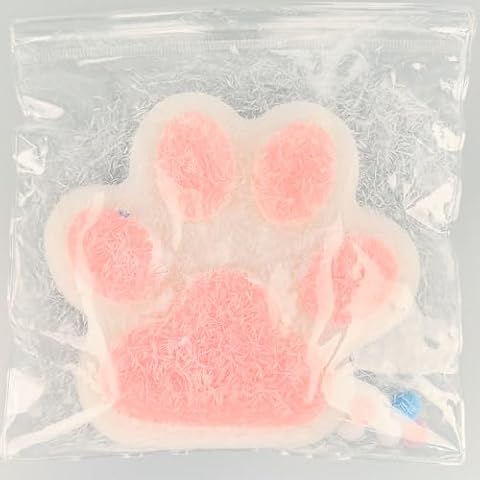 Large Handmade Taba Squishy Big Cat Paw, Cat Paw Taba Squishy Toy Squeeze Toys for Stress Relief, Cat Paw Squeeze Toys, Cute Soft Squeeze Fidget Toys Big Furry Cat Paw Pinch Toys (Pink) Cover