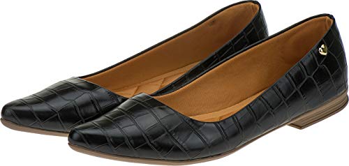 Sapatilha Lumiss Bico Fino (37, Croco preto)