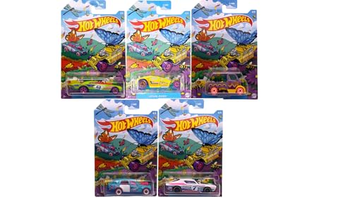 Hot Wheels Spring Season 2025 Vehicle Collection, Complete Set of 5 Cars, 1:64 Scale Diecast