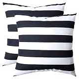 famibay Decorative Outdoor Waterproof Throw Pillow Covers, Pack of 2 All Weather Patio Cushion Case