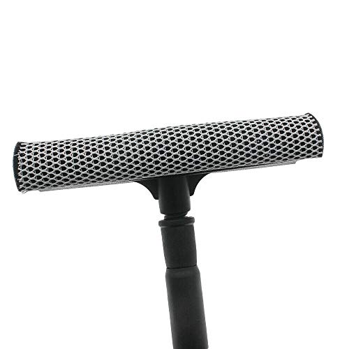 Car Windshield Wash Cleaner Extendable Window Squeegee Cleaner Scrubber Brush Wiper Sponge,With Long-Reach Handle, Unique Pivoting Head Window Glass Cleaner, Car & Home Interior Exterior Use (Black) #TOP5