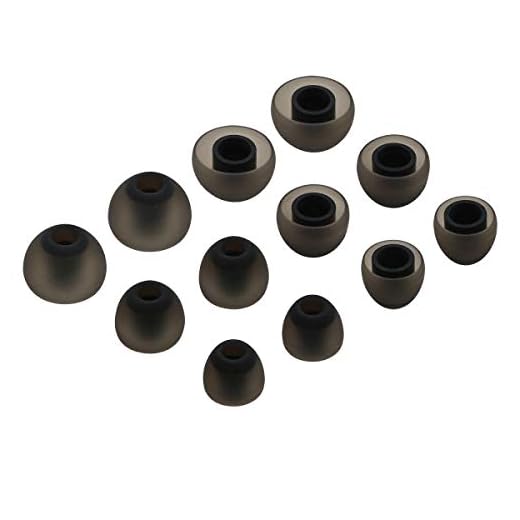 JNSA 6 Pairs of Silicone Ear Tips Compatible with Jay Bird X4 Jay Bird X3 X2 X Jay Bird Run (S/M/L) (JBSML6P)