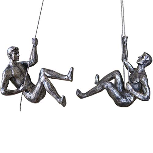 Tinton Life Study Living Room The Entrance Decor Sculpture Creative Resin Made Climbing Man (Character B+Character C) #TOP28
