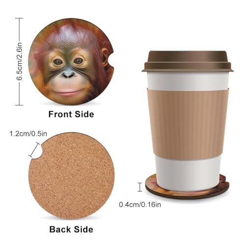 Orangutan 4PCS Posavasos para Portavasos de Auto Universal miniatura 2
