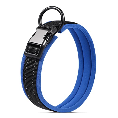 Redriver Dog Collar Large With Metal Buckle Soft Neoprene Padded Breathable Reflective Nylon Dog Collars Adjustable Puppy Collars For Large Dogs #TOP9