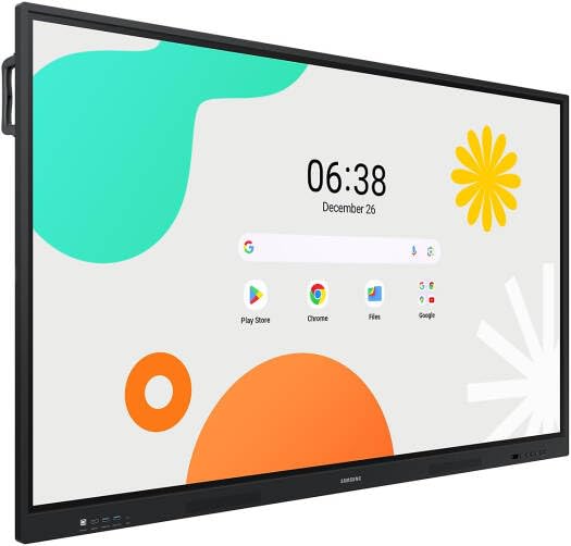 سامسونج شاشة تفاعلية من سلسلة دبليو ايه اف، شاشة 75 انش 4K UHD تعمل باللمس بالاشعة تحت الحمراء، وقت استجابة 8 مللي ثانية، ذاكرة فلاش 64GB، اتصال واي فاي وبلوتوث، اندرويد 14، SM-WA75F، اسود | LH75WAFWLGCXUE