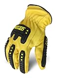 Ironclad Mens Work Glove 360 CUT LEATHER IMPACT, Yelloe, Large US