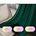 Aljctns Emerald Green Velvet Curtains 84 inches Long Luxury 80% Blackout Curtains for Bedroom Living Room,Thermal Insulated Super Soft Window Drapes Rod Pocket & Back Tab, 52