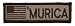 MURICA with USA Flag, Nametape Size 1x3.75 inch Military Patch / Morale Patch - Desert Tan