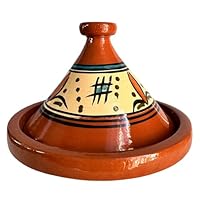 Tajine XL 35 cm in Terracotta Dipinta a Mano &ndash; Pentola Tradizionale Marocchina/Tunisina + Ebook Gratuito 2611251343