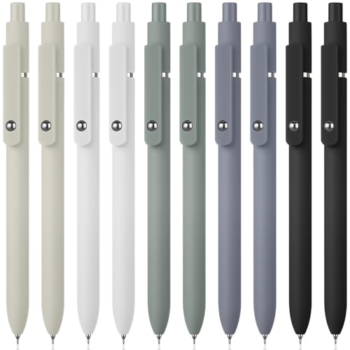Epakh 10 Pcs Gel Pen, 0.5mm Quick Dry Black Ink Pen, Classic Color, Classic
