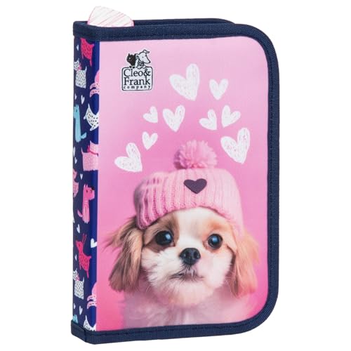 Derform Süßer Hunde Federtasche gefüllt Federmäppchen Federmappe Stifte Mäppchen